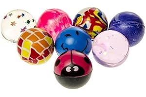 Schnooridoo 100 x Colourful Bouncy Balls – 30 mm Assorted Assorted Party Bags Children's Birthday Sprigball Bouncy Ball Give Away