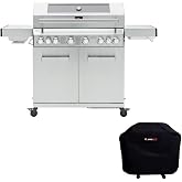 thumbnail interactive-video image 1 of CosmoGrill Platinum YAMARA 6+2 Gas BBQ – Stainless Steel – 6 Burners, Extra Large – 5060381728929 1 of 3