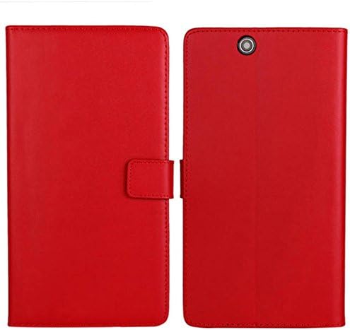 Xperia Z Ultra Case,COOLKE [Red] RED New Luxury Genuine Slim Flip Leather Case Cover For Sony Xperia Z Ultra XL39h
