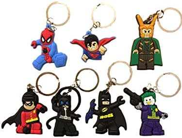 Lego Movie 49 Piece Batman Spiderman Superman Piece Keychain / Party Bag / Favour / Keyring / Bag Charms