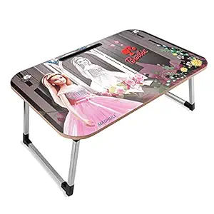 Madhuli Barbie Multifunctional Study Table, Foldable and Portable Study Desk, Laptop Table, Table For Children, Bed Table, Wooden Table,Lap Desk For Kids, Kids Activity Table, Breakfast Table For Kids