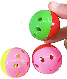 Mashki? Bird Ball Toys with Rattler Toy for Parakeet, Cockatiel, Budgerigar, Parrots (Pack of 3 Balls) Toys for Birds cage