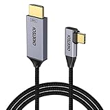 【4K@60HZ Resolución】Este cable USB C HDMI admite 4k@60Hz, también es compatible con 30Hz. La alta resolución ofrece una transmisión de video más fluido y estable. El conector chapado en oro para una máxima conductividad y la disponibilidad para mejora de la transmisión de la señal.