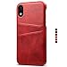 Price comparison product image Upxiang Luxury Leather Case Cover with Screen Protector for iPhone XR 6.1 inch (XR Red, For iPhone XR)