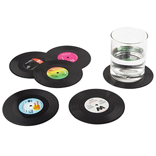 Discoball (6 PCS) Retro Vinyl Untersetzer Schallplatten Untersetzer