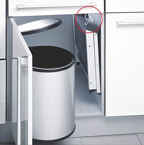 Hailo 4493001 Wandhalter für Stepfix Trittleiter 2 stufig Anschrauben Leiter, Metall, weiß, 19.7 x 15 x 9.7 cm - 3