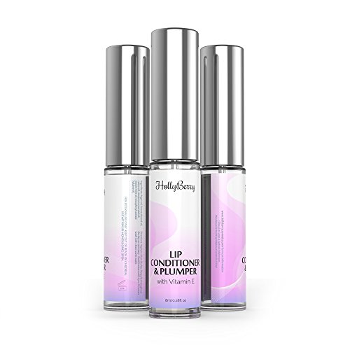 Hollyberry Cosmetics Lip Booster & Conditioner Balm with Vitamin E Hydrating Gloss finish Anti-Aging, Plumping Lip Gloss with Argan Oil, sweet almond oil peppermint all Natural Intense Moisturise 8 ml