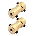 Produktbild sourcingmap® 2 Stk 3,17 mm bis 4,0 mm Kupfer Selberbasteln Motor Wellenkupplung Gelenkverbinder für Spielzeugauto