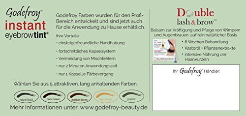 Godefroy InstantEyebrowTint, Augenbrauen – Färbeset, dunkelbraun, 1er Pack (1 x 4 Stück) - 5