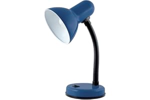HOMELIFE FOR EASY LIVING HOMELIFE 35w 'Classic' Flexi Desk Lamp with Versatile Flexible Neck - Integral On/Off Switch - Approx. 34cm Height - L958NB - Midnight Blue