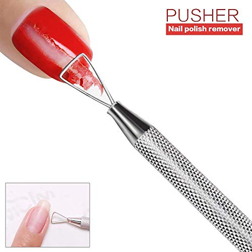 USHION nail spingi cuticole acciaio triangolo cuticole pelapatate raschietto rimuovi smalto in gel nail art di rimozione