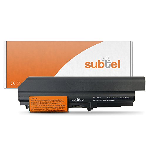 subtel® Qualitäts Akku (4400mAh) für Lenovo ThinkPad R61 / T61 (14.1" Widescreen) / T400 / R400 41U3198 Notebookakku Laptopakku Ersatzakku Batterie