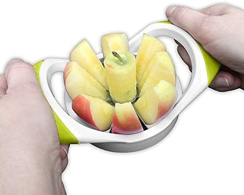 Apple Slicer Fruit Divider Corer 8-Slices Sharp Stainless Steel Blades Comfortable Rubber Grip Handle