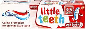 Aquafresh Toothpaste Little Teeth 3-5 Years 50ml (Pack of 6) : Amazon ...