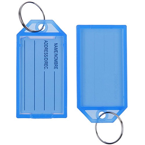 Lictin 70 Schlüsselanhänger, Schlüsselschilder, Kofferanhänger, bunt gemischt, mit auswechselbarem Etikett - 4