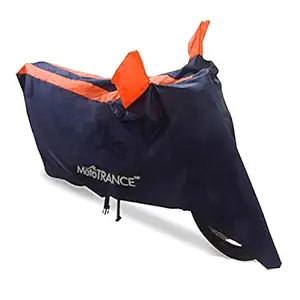 Autofurnish Mototrance Sporty Arc Blue Orange Bike Body Cover for Yamaha RX135