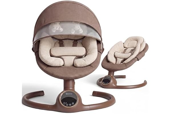 BEBE2LUXE Alpha : Balancelle bebe/Transat bebe électrique (chocolat)