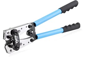 YMYP Battery Cable Lug Crimping Tool for AWG 6-50mm² (AWG 10-1) Copper Wire Lugs, Heavy Duty Crimper for Copper Ring Ends