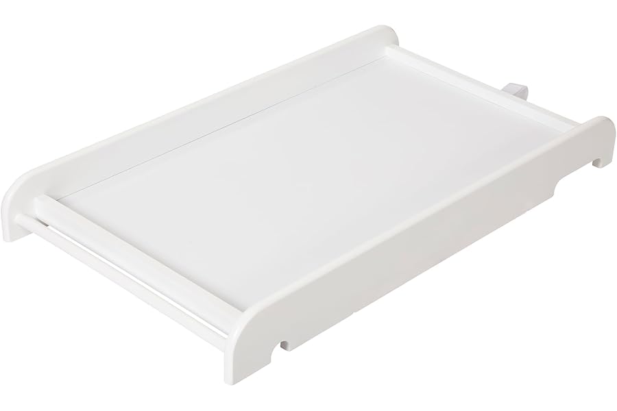 Tutti Bambini Cot Top Changer (White) - Fits Most Standard Cots & Cot Beds of Width 60-70cm, Suitable for Use Up to 10kg (~12 Months) | L87 x W50 x H10cm - NO Side Shelves Included (Updated Version)
