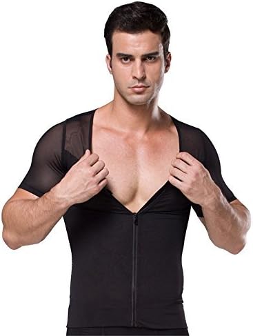 FitnessSun - Mens Tights Undershirt - Compression Base layer - Body Shaper Sports Muscle T-Shirt - Abs Abdomen Slim