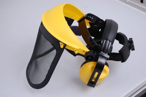 Gesichtsschutz Augenschutz Gehörschutz für Freischneider Motorsense Rasentrimmer - 5