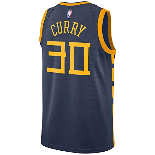 Curry Men's White Blue Warriors Swingman Jersey Shirt 17/18