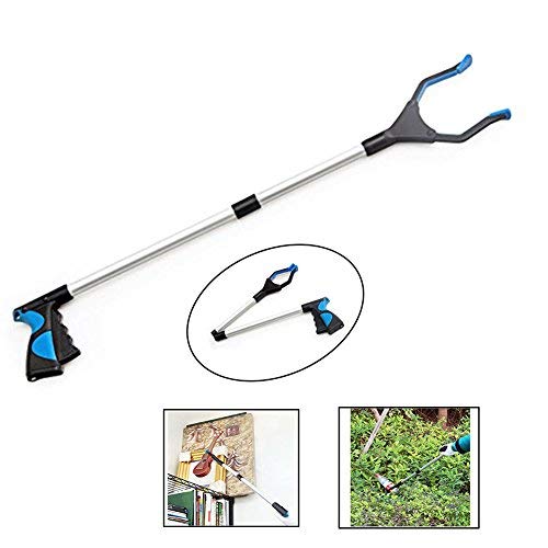 Grabber Reacher Tool,PDFans Pick Up Reaching Tool,Foldable Aluminum Long Arm Litter Picker,Heavy-Duty 32" Handled Gripper Trash Pick Up Tool
