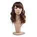 MelodySusie® Charming Mid-length Layered Loose Wave Hairstyle Wig with Bangs (Dark Brown)