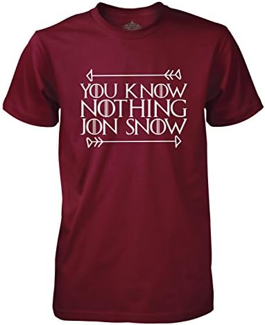 YOU KNOW NOTHING JON SNOW T SHIRT Burgundy-XLarge