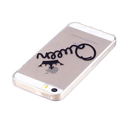 Qiaogle Tel fono Caso - Funda de TPU silicona Carcasa Case Cover para Apple iPhone 5 5G 5S 5SE 4 0 Pulgadas - LF24 Queen reviews Qiaogle Tel fono Caso - Funda de TPU silicona Carcasa Case Cover para Apple iPhone 5 5G 5S 5SE 4 0 Pulgadas - LF24 Queen