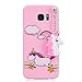 Produktbild LuckyW Samsung Galaxy S7 Edge Hülle Silikon, 3D Carton Einhorn Handyhülle für Samsung Galaxy S7 Edge Soft Silikon Tasche Transparent Clear Klar Durchsichtig Dünne Schutzhülle - Rosa