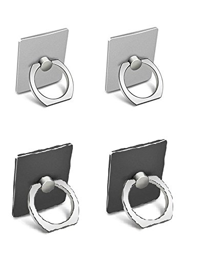 Ducomi RingPhone - Anello per Supporto Smartphone con Rotazione di 360Â° - Sostegno Adesivo Compatibile con iPhone, iPad, Smartphone - Accessorio Antiscivolo per Mani Libere (Set di 4, Multicolore)