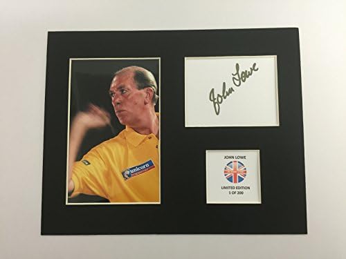 LIMITED EDITION JOHN LOWE SIGNED DISPLAY PRINTED AUTOGRAPH AUTOGRAPH AUTOGRAF AUTOGRAM SIGNIERT SIGNATURE MOUNT FRAME