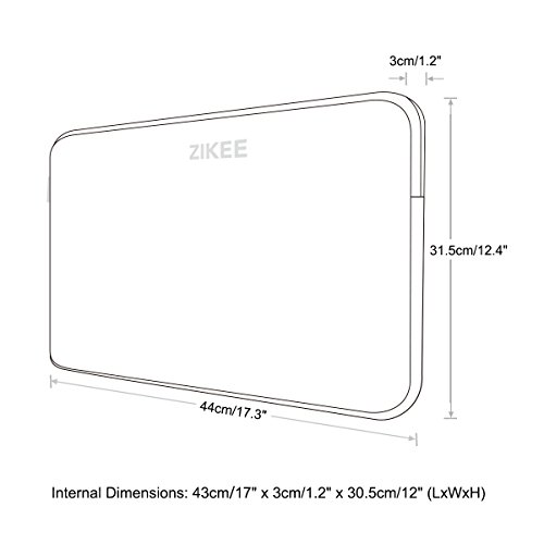 Zikee 17-17 3 Zoll  43 18-43 94 cm  ultrad  nne  st  rkste wasserfeste Schutzh  lle f  r Laptops   Ultrabooks in vielen Farben erh  ltlich  Gr  n 