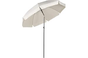 Sekey Sonnenschirm| Strandschirm für Balkon Garten & Terrasse | Neigungswinkel und Höhe verstellbar,UV-Schutz bis UPF 50+, knickbar, Sonnenschutz