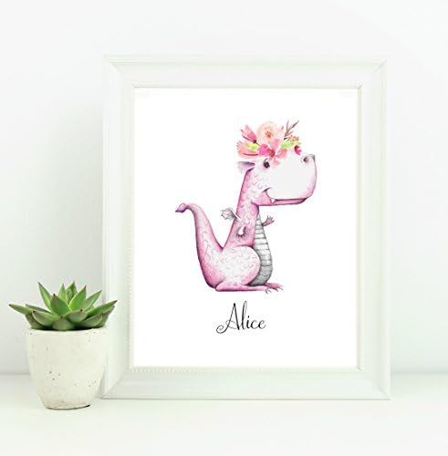 Personalised Dragon Print, poster, nursery decor