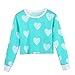 Produktbild Drucken Kurzer Pullis Damen,Elecenty Blusenshirt Pullovershirt Frauen Sweatshirts Reizvolle Kapuzenshirt Herbst Langarmshirt Kapuzenpullis Bluse Blusentop