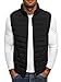 OZONEE Herren Weste Steppweste Bodywarmer Sweatjacke Slim-Fit J.BOYZ 1003 SCHWARZ 2XL
