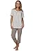 Italian Fashion Marianna Pyjamas- Short Sleeve & 3/4 Bottoms,Size 2XL,Ecru