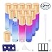 Produktbild Ätherische Öle Roller Flaschen Multicolor Glasflaschen Edelstahl Roller Bällen 10ml mit für aromaöl und duftöl nachfüllbares 12 Stück Trichter, Öffner, Etiketten, Plastik-Pipetten
