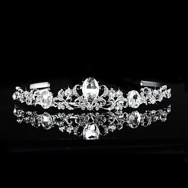 MJW&amp;G Vintage Charming Design Wedding Bride Handmake Headband Cown Pearls Hair Accessior Flower Silver , sliver