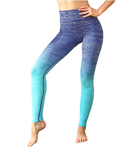 Lotus Instyle Frauen Yoga Pants Farbverlauf Trainings Leggings Stretch Hose - 2
