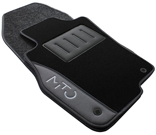 Alfombra para coche, alfombrillas bordadas, línea de color. ND gris