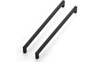 Ravinte 5 Stück Schrankgriffe 320mm Möbelgriffe Schwarz Griffe für Küchenschränke Schrankgriffe Quadratischer Griffe Möbel Rostfreier Edelstahl Türgriffef für Küchengriffe