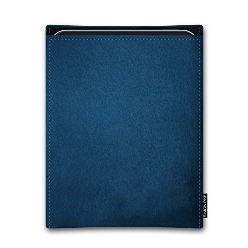 SIMON PIKE Apple MacBook Pro 15″ Notebook Filztasche „BERN“ (petrol Filz, Muster: V) Laptop Sleeve Tasche handgefertigt zu 100% Made in Germany, Filz Schutzhülle aus echtem Wollfilz mit offenem Eingriff - 2