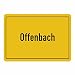 Produktbild Mousepad Ortsschild Offenbach schwarz