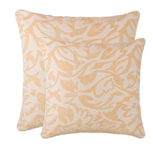 Jacquard Deko Kissen Zierkissen Couchkissen Sofakissen Motivkissen – mit Füllung Größe: ca. 50×50 cm Farbe: Creme/Beige – von Brandsseller - 5