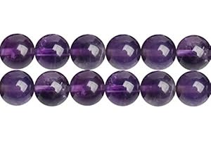 SKYBEADS Perles Rondes Améthyste Grade AAA 6mm Naturelles Pierre Fine Gemmes pour Bijoux Longueur 38cm environ 60 pcs