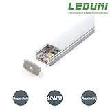 canaleta de aluminio para fita de led Dimensión: U/1000X16X7 MM Interioir: 12MM