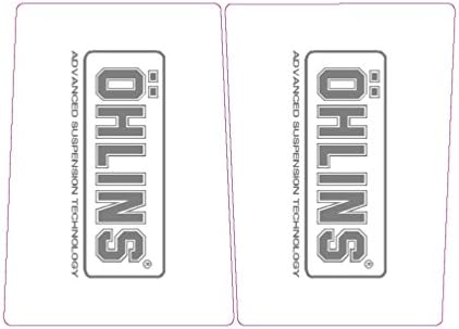 Ohlins Upper Fork Grey On Clear Decal Sticker MX (23)